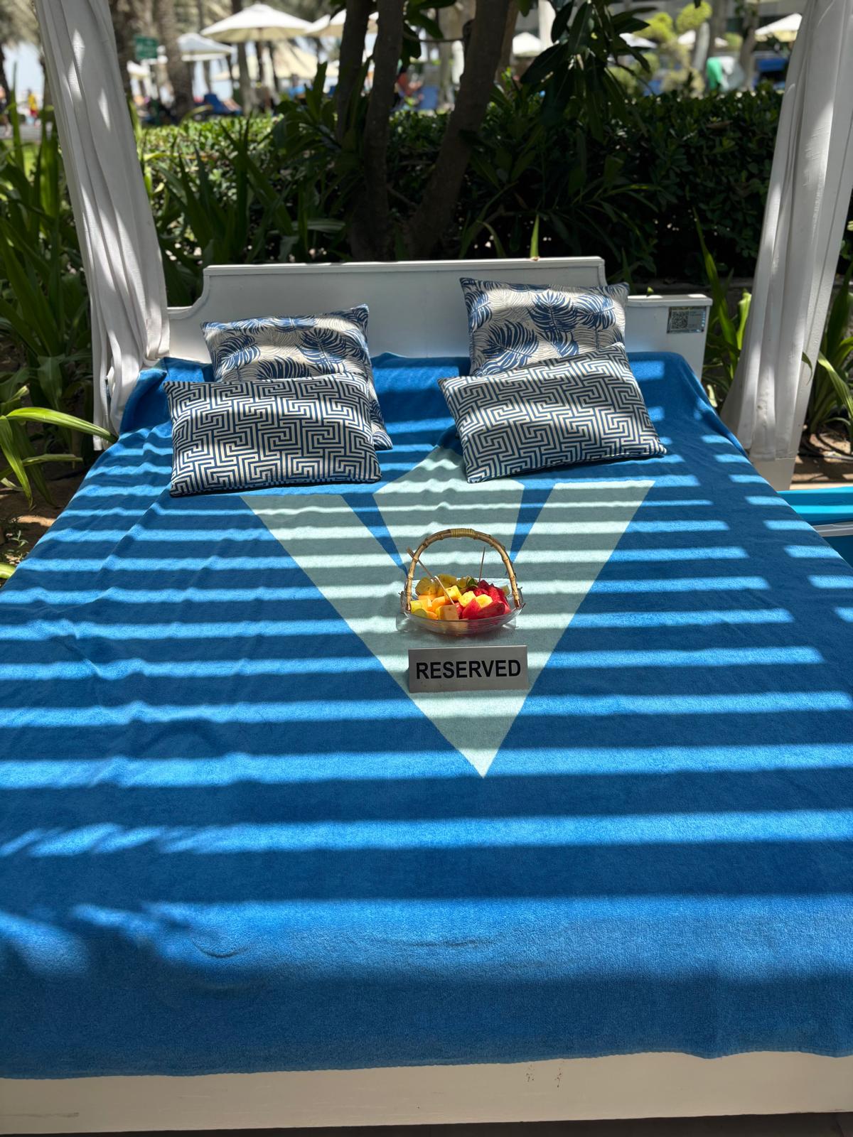 Reserved luxury sunbed